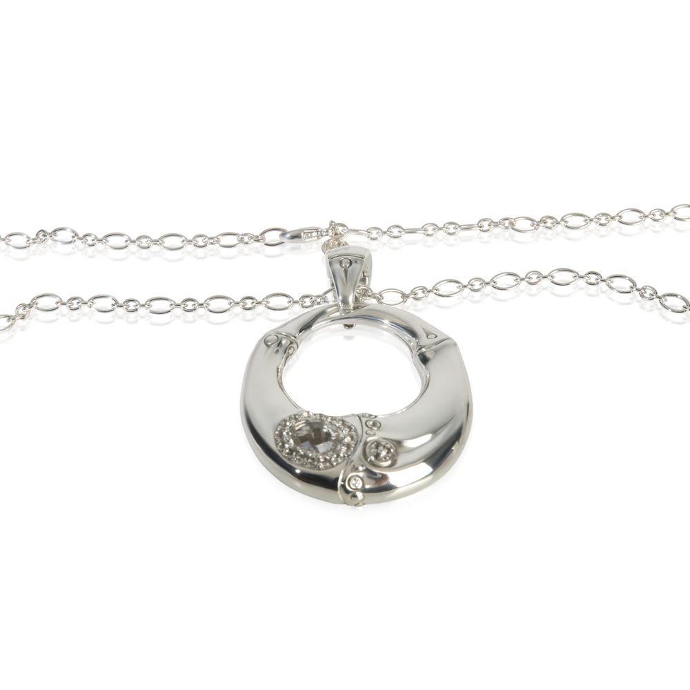 John Hardy Sterling Silver Topaz Bamboo Necklace - Picture 3 of 3